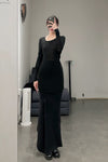 Marc le bihan long net eye skirt 2752 black